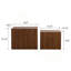 Ensemble de 2 tables basses en bois aggloméré modernes pour petits espaces de chambre à coucher au design robuste nécessitant peu d'entretien-129385195-129385196