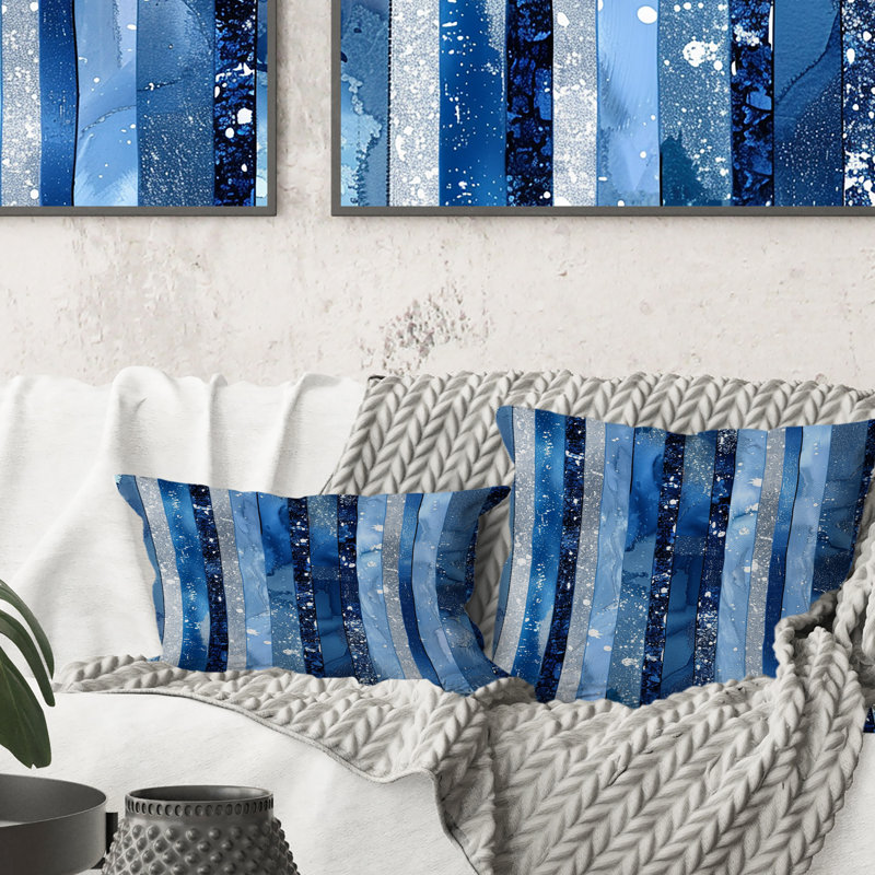Coussin Sparkling Stripes I - Glam, H 18 po x H 18 po