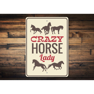Plaque en aluminium Crazy Horse Lady