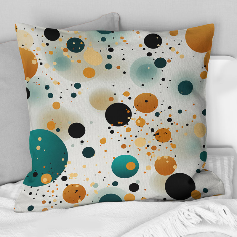 Coussin décoratif à pois Industrial Fusion, H 18 po x l 18 po