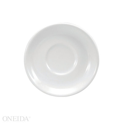 Cream White Ware Saucers, by Buffalo