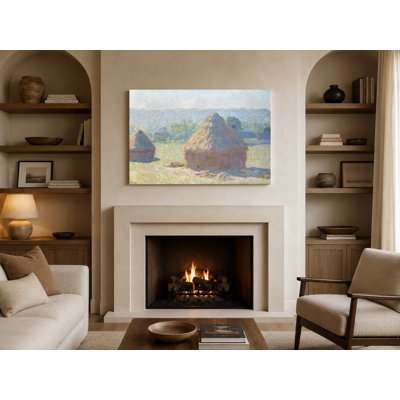 Haystacks, End of Summer (1891) — Oil Painting Print Canvas Wall Art