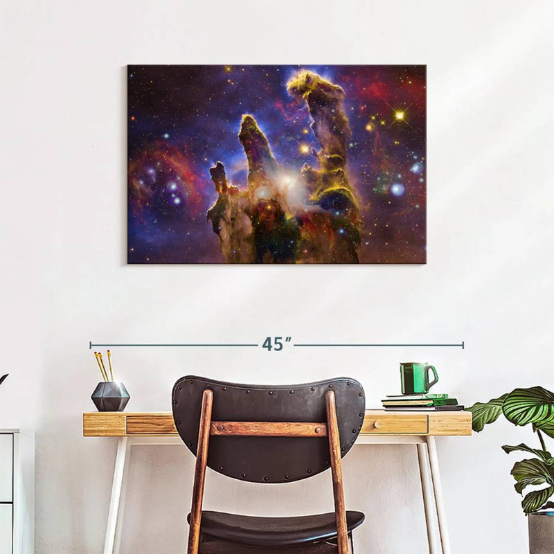 Nébuleuses et étoiles, H 24 po x l 36 po