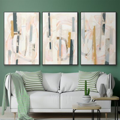 Melon Tournesol I - ensemble de 3 reproductions sur toile