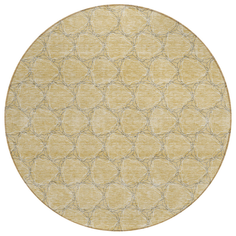  Chayden Area Rug with Non-Slip Backing, Round 8'