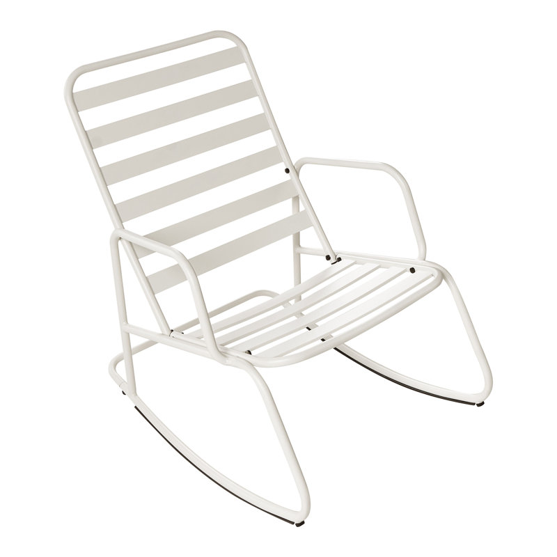 Aluminium Rocking Chair, White
