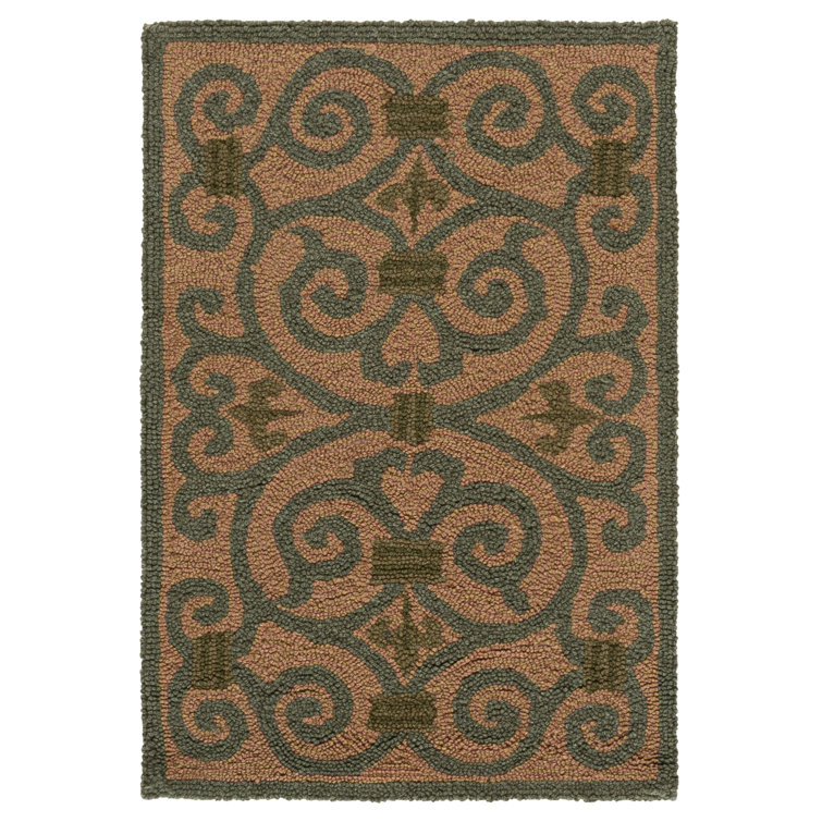 Brayton Hand Hooked Wool Pile Oriental Rug