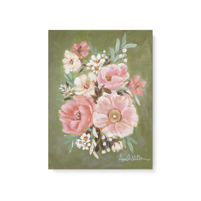 «Boho Bouquet I» par Amanda Hilburn, reproduction d'art, Toile non encadrée, L 36 x H 48, Ne s’applique pas