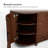 American-Style Vintage Oak Semi-Circular Storage Side Cabinet