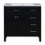 Ensemble de meuble-lavabo 36 po avec lavabo, armoire de salle de bain noire avec tiroirs, structure solide et panneau de fibres à densité moyenne-1887157325-1887157328
