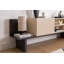 Meuble télé moderne, beige et anthracite, 68,9 po x 13,4 po x 21,9 po | 100% panneau de particules enduit de mélamine, épaisseur: 0,7 pouce | Conception élégante et durable, parfaite pour le salon et les espaces de divertissement