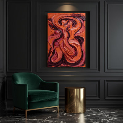 Abstract Figurative 40 Brown Canvas Wall Art
