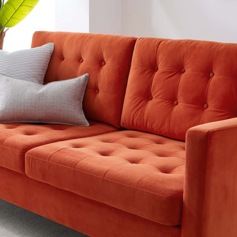 Canapé Exalt, Velours orange