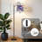 Arc Floor Lamp with Adjustable Lampshade Cosmic Clouds Golden Purple Nebulae Standing Lamp 3 Color Temperatures Dimmable Tall Pole Lamp with Foot Switch for Bedroom