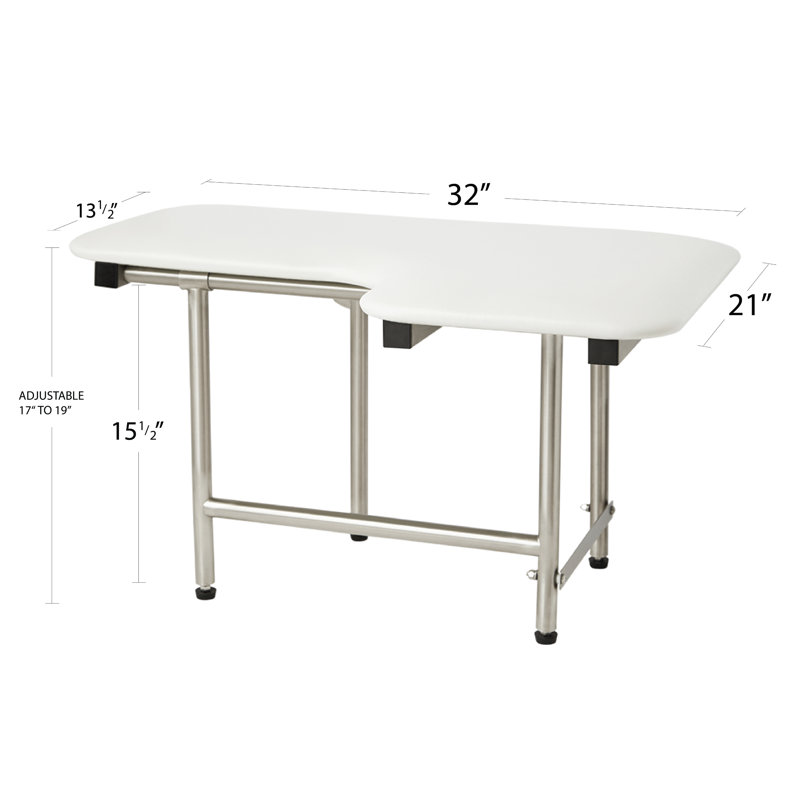 Banquette rembourrée avec accoudoirs ADA, Gaucher
