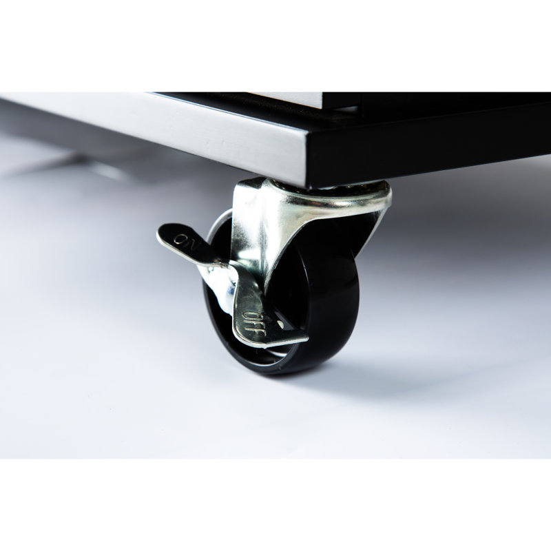 Îlot de cuisine mobile avec plateau de table extensible, 3 grands tiroirs, tablette réglable, support à épices, porte-serviettes, plateau de table en bois d'hévéa, armoire de rangement spacieuse,