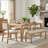 Rustic Extendable Dining Table Set - Elegant Curved Legs & Ergonomic Chairs For 4-6-174739025