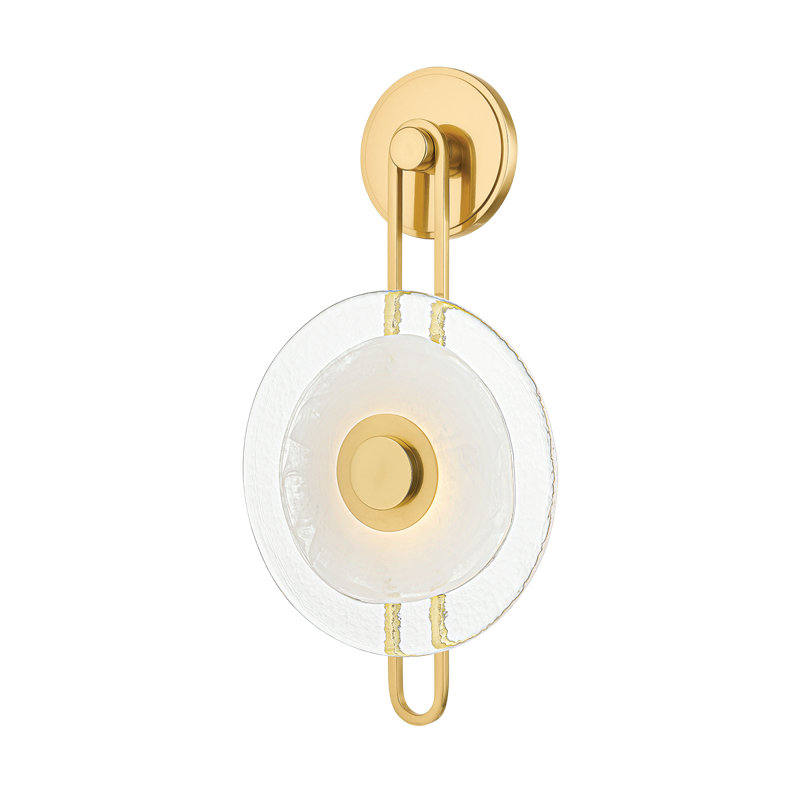 Keuka Park 1 - Light LED Flush Mounted Sconce, Aged Brass