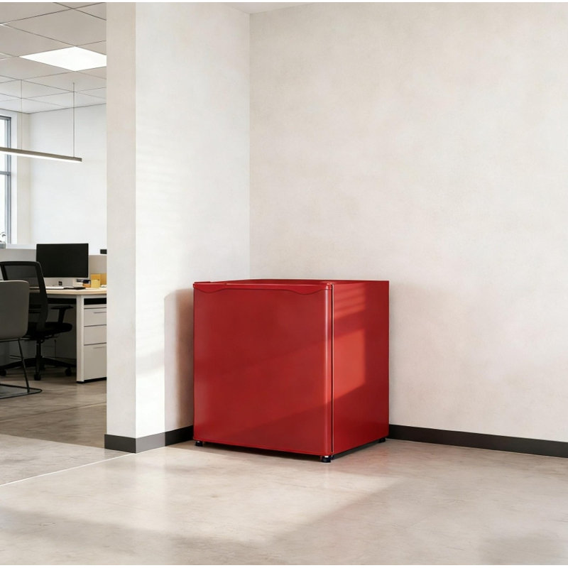 Portable Compact Upright Mini Freezer, Stylish Space-Saving Freezer for Home, Dorm & Office Use, Red