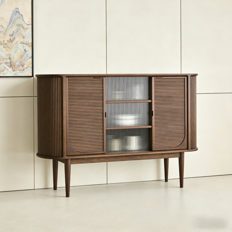 Buffet luxueux rétro de style chinois, H 35,4 po x l 47,2 po x P 17,7 po