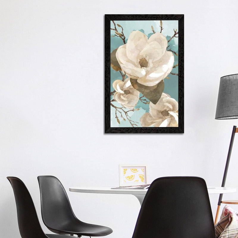 Magnolia II by Bluebird Barn - Floater Frame Print on Canvas, 101.6 cm H x 66.04 cm W, Black Framed