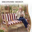 108x45 cm Garden Bench Cushion with Back for 2 Seater-427449647