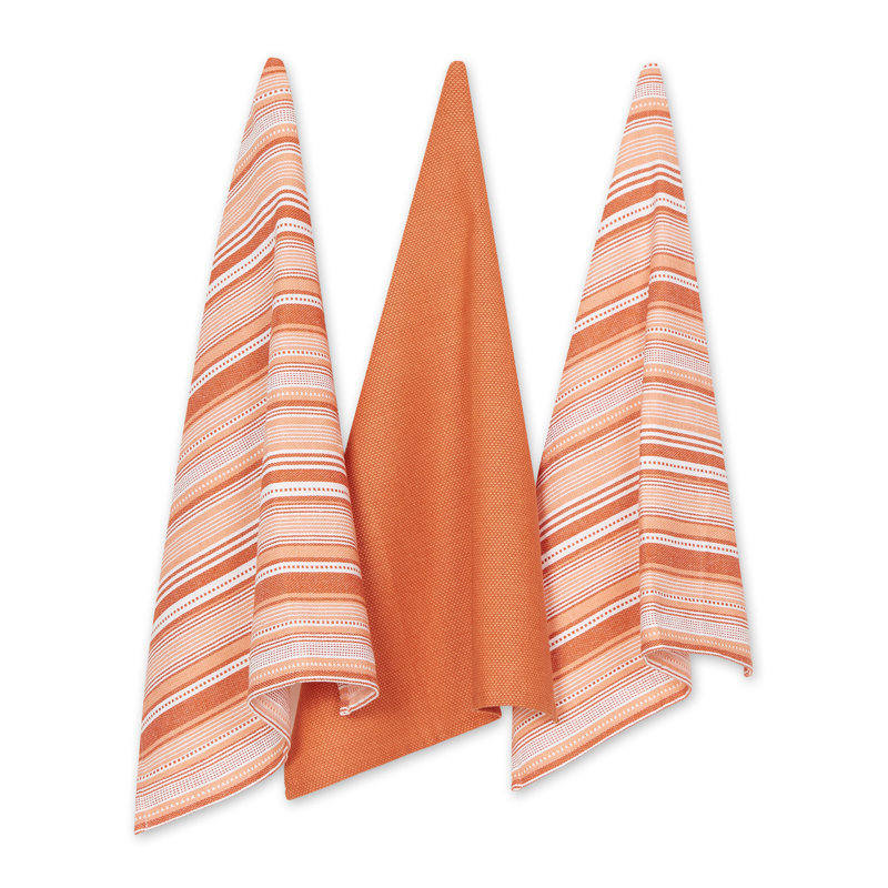 Torchon rayé, Orange clair