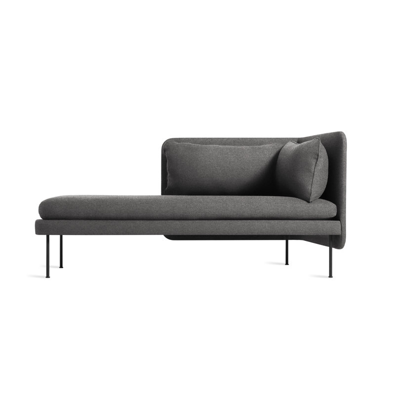 Bloke Chaise Lounge, Right Hand Facing, Oblivion, Gabro Gray Wool