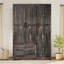 Armoire-penderie Chiara de 70 po de style ferme, 3 portes, 2 tiroirs et garde-robe, chêne foncé-1140670959