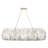 Bask Crystal Linear Pendant - 48"W - Gold Dust