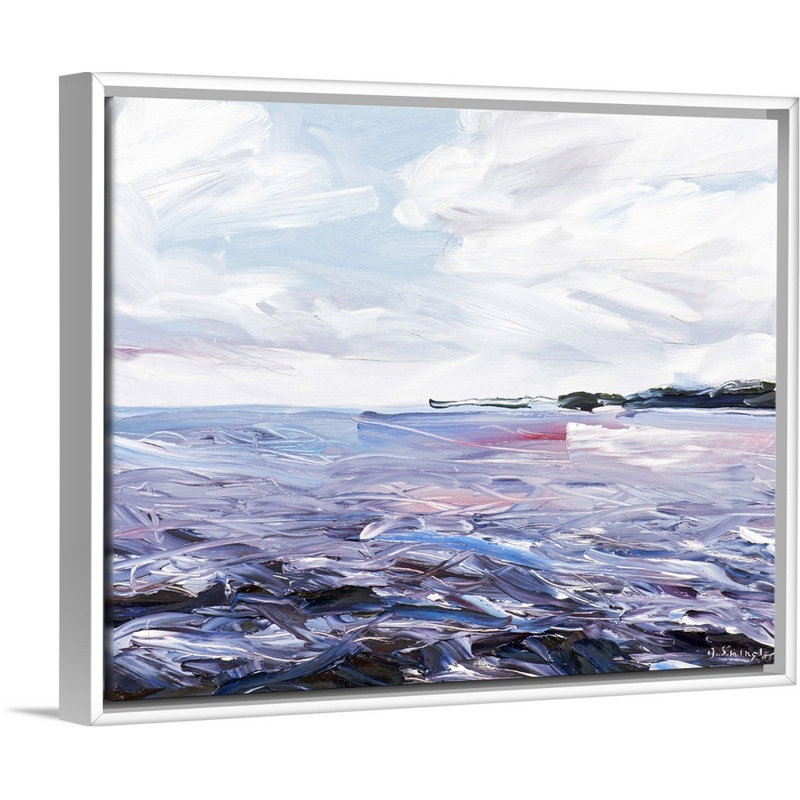«The Sound, Pine Knoll Shores, NC», reproduction sur toile par David Shingler, H 26 po x l 32 po x P 1,75 po, Cadre blanc