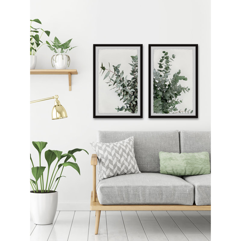 Diptyque de plante magique, H 36 po x l 24 po