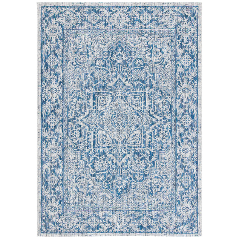 Ieuan Performance Oriental Indoor/Outdoor Area Rug, Rectangle 4' x 5'7"