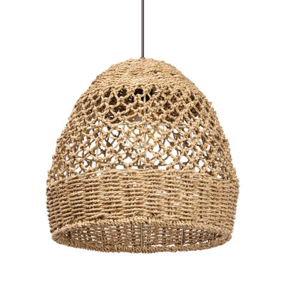 Artibrannan 1 - Light Seagrass Dome Pendant