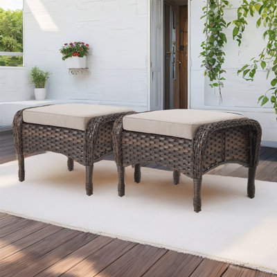 Pragnya Upholstered Outdoor Ottoman