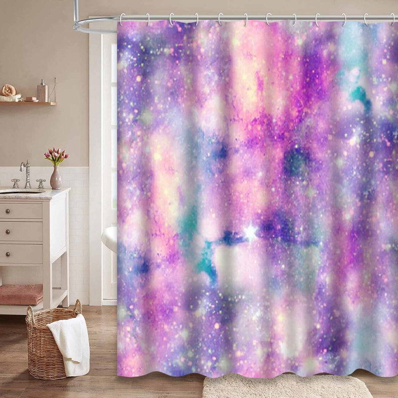 Rideau de douche Starry Galaxy, L 72 po x l 84 po