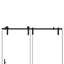 Porte de douche coulissante sans cadre l 44 à 48 po x H 76 po, verre trempé transparent de 5/16 po (8 mm), cadre en acier inoxydable, noir mat-121019836