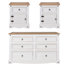Solid Wood 3 Piece White Bedroom Set