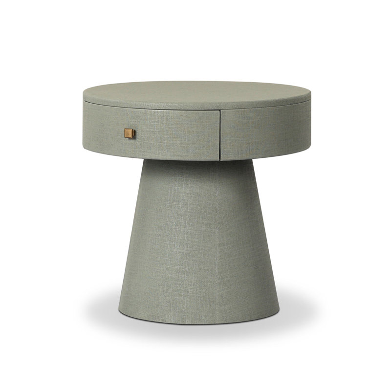 Chiro Nightstand-Black Linen, Laurel Sage