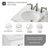 Hermes 19'' Single Bathroom Vanity with Carrara Marble Top-489654