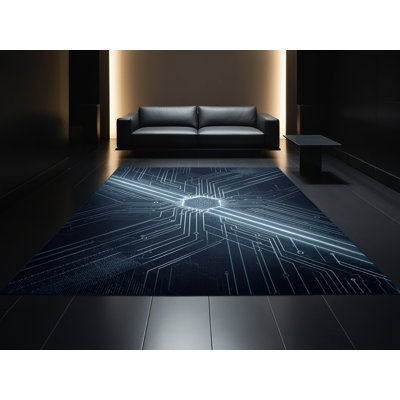 Tapis gris élégant et lavable à la machine Ottoline