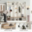 Arbre d'entrée 67 po avec banc, crochets et tablettes, blanc-618354448
