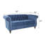 Ensemble de salon en velours 3 pièces Evetta-421828364