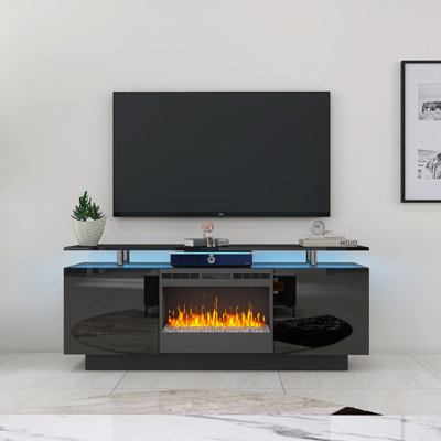 160CM Large TV Cabinet With Fireplace Can Heating Change 9 Models 8 Levels Have LED
