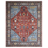 New Turkmen Afghan One-of-a-Kind Rectangle 8'10" X 11'8" Area Rug