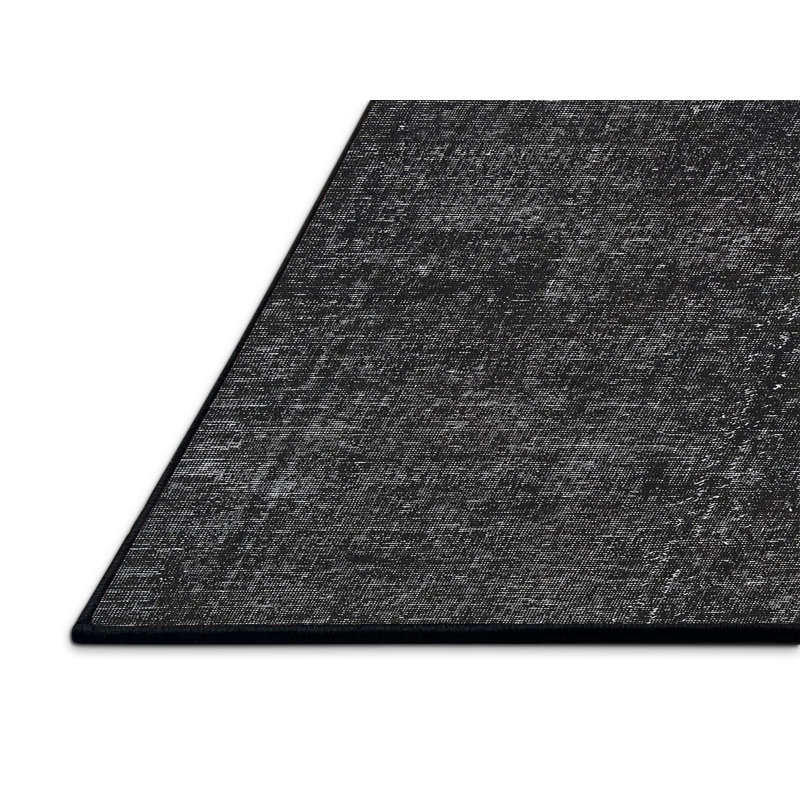 Tapis gris foncé en laine Dina, Rectangle 6 pi x 9 pi