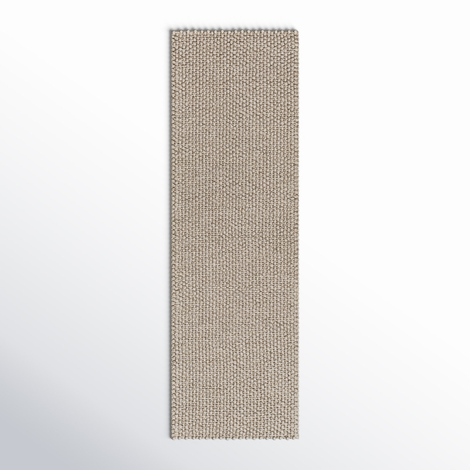 Handwoven Flatweave Ivory Area Rug, Runner 2'6" x 8'