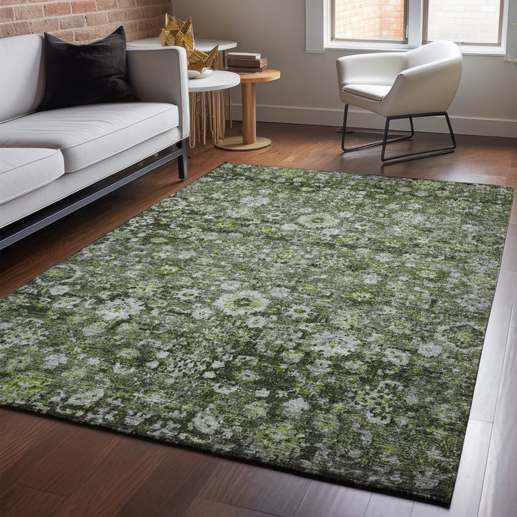 Premium Machine Washable Cerrito Green Rug