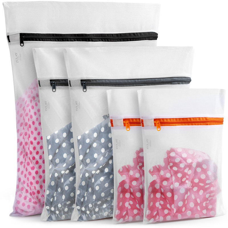 Zulay Home 5 Pack Mesh Laundry Bags for Delicates - Reusable Mesh Laundry Bags 5 Pack Mix 2