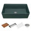 Ruvati 33 inch Fireclay Workstation Farmhouse Kitchen Sink Apron Front Single Bowl-94342254